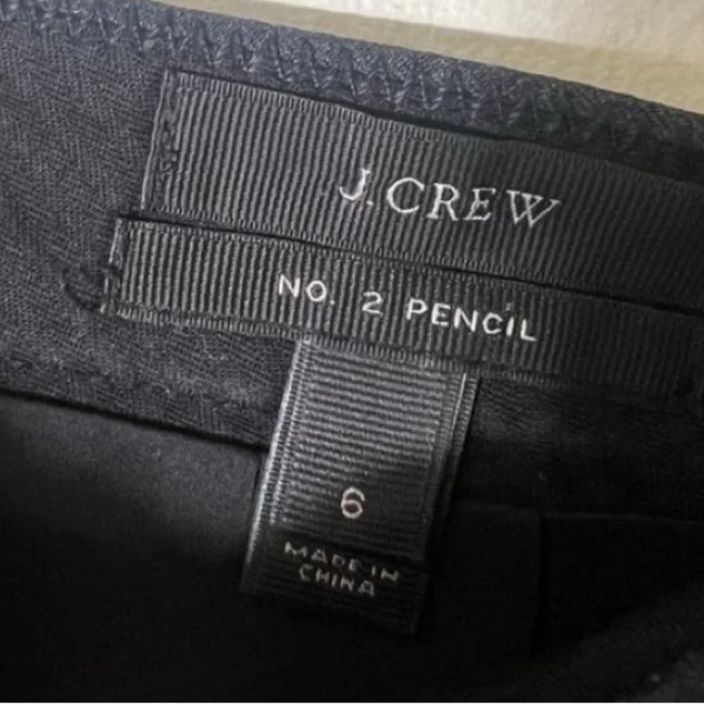 J. Crew Pinstripe Charcoal Lightweight Summer Wool Midi Column Work & Play Skirt
